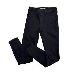 Madewell Road Tripper Black Denim Stretch Jean WMNS 25 Skinny Mid Rise #G7392